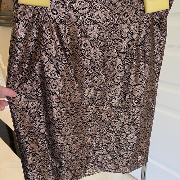Worth New York, Size 10, Cocktail Skirt, Copper Metallic - Picture 3 of 5